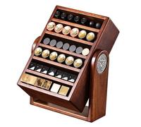 Wooden Lipstick Organizer, 6 Level Desktop Cosmetic Storage Display, Makeup Table Storage Rack, Adjustable Angle, for Storing Cosmetics, Jewelry and Perfumes
