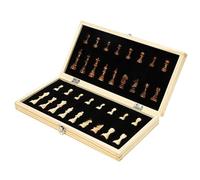 Wooden Magnetic Chess Set, Portable Travel Board Game for Kids & Adults, Beginner Friendly Design with Secure Storage(34cm)