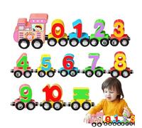 Wooden Magnetic Number Train Set, Sensor Math Learning Educational Playset, Train Number Matching, Color Sorting Sensory Toys for Kids, Toddler, Boys and Girls
