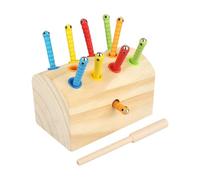 Wooden Magnetic Worm Catch Game - Preschool Educational Toy Set, Smooth Edge Safe Learning Activity Item, Interactive Fine Motor Skill Development Tool, Fun Kids Play Kit, Birthday Use,