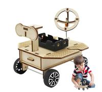 Wooden Mars Rover - Wood 12x10x10cm 4.72x3.94x3.94in | DIY Science Kit with, Creative Building, STEM Learning | Kids Educational Toy Classroom Playroom, Parent Child Interaction