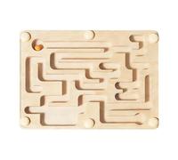 Wooden Maze Game | Wood, 14.5x10.5x1.8cm, 100g | Marble Labyrinth Puzzle Board | Fun Educational Toy for Travel School Office, Balance Challenge