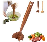 Wooden Meat Chopper for Ground Beef, 2026 New Wooden Meat Masher for Nonstick Cookware, Teak Wooden Meat Chopper for Turkey, Sausage and Potatoes, Ground Beef Masher (A)