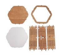 Wooden Money Saving Jar, Hex Shaped Money Bank with Digital Scale, Exquisite Handcrafted Piggy Bank for and Adults, Wood Construction for Home Decor and Financial Goals
