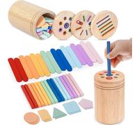 Wooden Montessori Toy 1 2 3 Years 3 in 1 Montessori Games 1-3 Years Wooden Activity Development Toys for Kids 1-3 Years Old