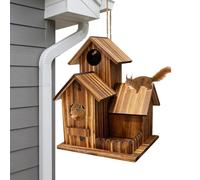 Wooden Nesting Box - Grande capacité Habitat, Interactive Nature Accessory, Sturdy Feeding, Backyard Decor | Protecting Small Creatures Wildlife, for Outside Forest Park Observation Area