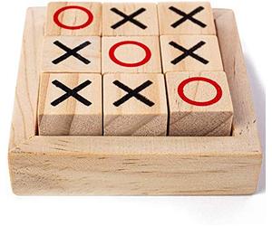 Wooden Noughts & Crosses by Ackerman