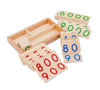 Wooden Number Cards - 1-9000 Digital Toys | Educational Math Game for Preschoolers, Kindergarten, Boys and Girls, Home, School, Classroom, Playroom, Travel, Car Trip, Homeschooling, Summer Camp Fun