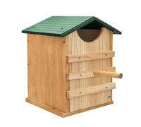 Wooden Owl House - Cedar Bird Nest Box | Outdoor Shelter