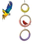 Wooden Parakeet Swing - Hangable Bird Cage Toy, Enrichment Accessory for Cockatiels, Conures, Chicks, and Small Birds, Ideal for Indoor Aviary, Home Play, Resting, Climbing, and Chewing Fun
