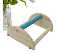 Wooden Parrot Triangle Ladder Perch | Safe Chick Training Play Stand | Bird Cage Climbing Accessory Toy | Random Color Natural Timber for Small Parrots