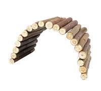Wooden Pet Climbing Bridge - Natural Portable Hamster Ladder Toy, Entertainment Cage Accessory, Enrichment Play Structure | Indoor Exercise Hiding Foraging Enclosure Home Cage For Small Pets
