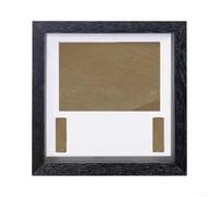 Wooden Pet Memorial Frame 9x9in with Collar Slot | Holds photo plus collar, dual slot design, solid wood build, black finish, 9x9 inch size