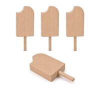 Wooden Popsicles for Crafts, 2026 DIY Craft Unfinished Wooden Popsicle Cutout, Summer Table Sign, Table Centerpieces for Farmhouse Rustic Home Tiered Tray Decor (D,4PCS)