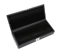 Wooden PU Leather Cover Case Holder, Oboe Reeds Storage Box, 2 Layers Design with Soft Fabric Lining and Breathable Holes, Compact Case for 40pcs Oboe Reeds, Elegant Oboe Acce