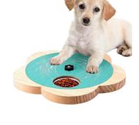 Wooden Puppy Nail File - Rotating Adjustable Pad, Treat Box Scratching Boar | Solid Wood Construction With Interchangeable Grit Sandpaper Strips, Hidden Treat Compartment Lid For Puppy Training E
