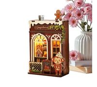 Wooden Puzzle Fridge Magnet - Warm Strong Magnetic Decor with LED Light | Wooden Puzzle Miniature Fridge Magnet for Desk Office Metal Bedside Table Living Room Bedroom