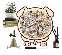 Wooden Puzzles | 115 Piece Cat & Dog Silhouette Learning Board Game