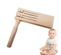 Wooden Ratchet Party Noisemaker - Ratchet Noise Maker | Instrument Toy | Traditional Wooden Noisemaker For Music Lessons, Parties & Events | Musical Instrument For Children | Toy With Pleasant Sound