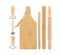 Wooden Ravioli Stamp - Manual Dough Board for Pastry | Food Grade Construction with French Rolling Pin, 7 Piece Kitchen Tool Set, Handmade Dumpling Maker, Cooking Accessory for Home Restaurant Party