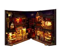 Wooden Reading Nook Kit Miniature Bookshelf Insert Adult Decor
