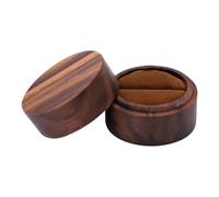 Wooden Ring Box, Elegant Holder Storage Case, Round Engagement Ring Holder | Round Engagement Ring Holder Box Elegant Wooden Jewelry Storage Box for Wedding Ceremony, Proposal Birthday