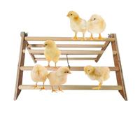 Wooden Roosting Bar, Chicken Standing Toy, Hen Jungle Gym, Macaw Perch Stand, 14.57x12.6x7.87 inches, Providing a Natural Standings Area for Chickens and Parrots