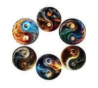 Wooden Round Coasters, Heat-resistant Tea Coasters, Coffee Mug Table Coasters, Drink Coasters for Coffee Bar, Living Room Mug Coasters, Countertop Drink Mats for Home Use