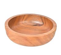 Wooden Salad Bowl Multi Function Serve Sushi Bread Pizza Salad Fruit for Home Coffee Shop Restaurant Natural Wood Durable Smooth Brim Beautiful Wooden Pattern Approx 39x11.5cm 30x9 (39*11.5cm)