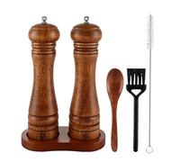 Wooden Salt Grinder, Pepper Mill Set, Refillable Grinder