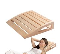 Wooden Sauna Headrest - Ergonomic Solid Wood Neck Support Pillow For Relaxation | Comfortable Headrest For Men, Women, Teens, Girls & Youth | Spa Pillow For Home Or Commercial Sauna Use