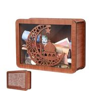 Wooden Saving Money Box, 10,000 Saving Challenge Cash Saving Money Bank Box, Wooden Money Jar Coin Cash Box, Money Saving Bank Help Budget Boxes for Adults Kids