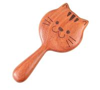 Wooden Scalp Massage Comb - Portable Brush | Cat Design Sandalwood Head Massage Combs For Women Girls Seniors Mothers Elderly Stress Relax And Others