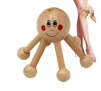 Wooden Scalp Massager,Easy Portability Spider-Shape 6 Legs Handheld Masssager | 11x11x9cm Portable Waist Leg Massager, Heartwarming Present Manual Scalp Relaxation Tool For Women