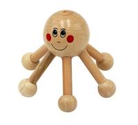 Wooden Scalp Massager Tool - Spider Shape 6 Leg Handheld Massager, Manual Relaxation Device for Scalp, Neck, Waist, and Legs, Portable Stress Relief Massagers for Women
