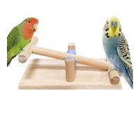 Wooden Seesaw Balance Toy For Birds | Interactive Parrot Training Teeterboard | Small Pet Playground Exercise Equipment | Cockatiel Finch Cage Accessory