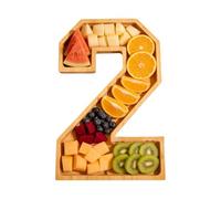 Wooden Serving Tray Snack Charcuterie Boards, Board Large Platter Dessert Organizer Home Bar | Perfect for Cheese Candy Chocolate Cake Party, 11.81x7.87x0.59 inches