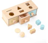 Wooden Shape Sorter Toy,Permanent Box Objects,Cube Shape Sorting Game Montessori Educational Gift for Toddlers Boys Girls 1 2 3 4 5 Years Old