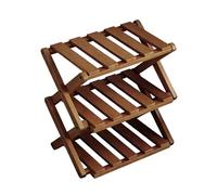 Wooden Shoe Rack, 3-Tier Expandable Folding Organizer, 14.57x10.24x10.24 Inches Adjustable Shoe Shelf with Space Saving Design, Home Storage Furniture, Shoes Organizer for Indoor Office and Study Use