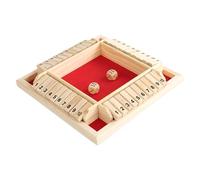 Wooden Shut The Box Play - Jeu de société Math Dice - Jeu de Table - Jeu Familial - Divertissement - Apprentissage - Mathématiques - Jeu éducatif pour Deux et Quatre Joueurs