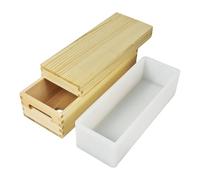 Wooden Soap Molds, Silicone Soap Making 1300ml Capacity, Non-Stick Easy Release Tray, Crafting Casting for Valentine, Mothers Day, Holiday, Art Projects, 11.1x4.33x .94 Inches