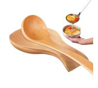 Wooden Spoon Rest - 7.17 Inch Farmhouse Stove Utensil Holder | Natural Brown Kitchen spoon holder, Heat Resistant Cooking Tool Rest for BBQ Camping Garden Wedding