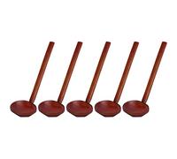 Wooden Spoons Japanese Tortoise Shell 5Pcs Hand Polished Sturdy Handle Light Weight for Kitchen Cooking Restaurant Gifts Beech Bamboo Material (Peinture ancienne couleur modèle non poreuse)