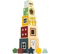 Wooden Stacking Cube for Ages 1 Year and Above-Stackable Baby Cubes to Promote Motor Skills and Number Understanding-Stacking Games-Gift for 1 Year Old Child