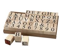 Creotime série de timbres alphabet 20 x 20 mm 45 parties Marron G