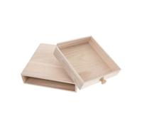 Wooden Tea Bag Storage Box DIY Craft Organizer for Tea, Jewelry, and Small Items with Smooth Edges for Painting and Decorating