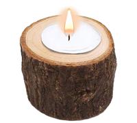 Wooden Tea Light Candle Holders - Porte-bougie en bois, Rustic Small Candle Holders | Holiday Favor Candlesticks Tree Stump, Space-Saving Table Decor For Wedding, Gathering, Birthday, Holiday, Home