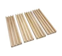 Wooden Tile Holders Lot de 4 racks de jeu non Slip - Smooth Family Game Tile