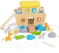 Wooden Toy for Toddlers Noah's Ark Shape Sorter Montessori Toys Christening Gifts for 1 2 3 Year Old Boys Girls