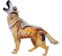 WOODEN TOY , WCK Puzzle 3D F-16 avion de chasse en couleur